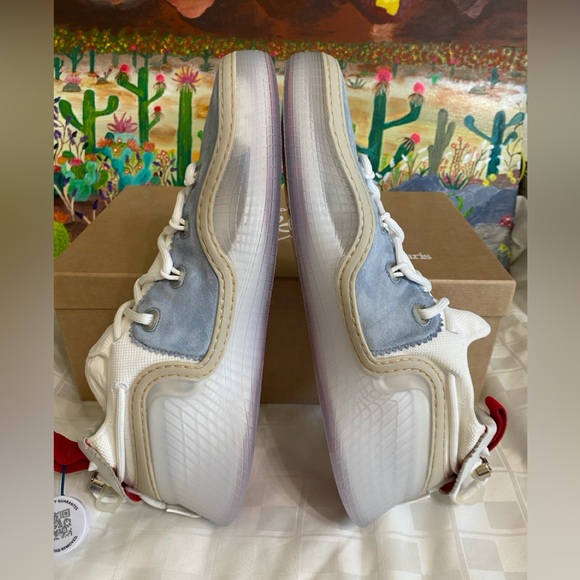 Christian Louboutin Arpoador Flat, Suede Sneakers, Blue/Wht, Men’s EU 43/US 10 - Picture 7 of 16